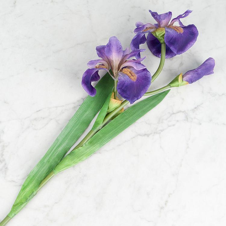 Искусственный цветок Siberica Iris Dark Lilac 80 cm - ракурс 4
