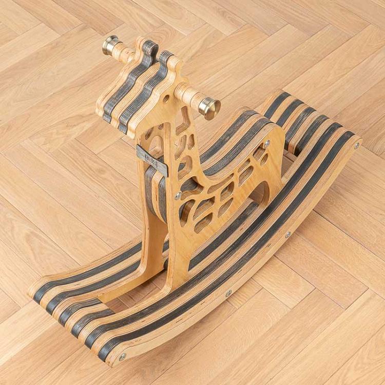 Светлая детская качалка Жираф Giraffe Rocking Chair Light Oil