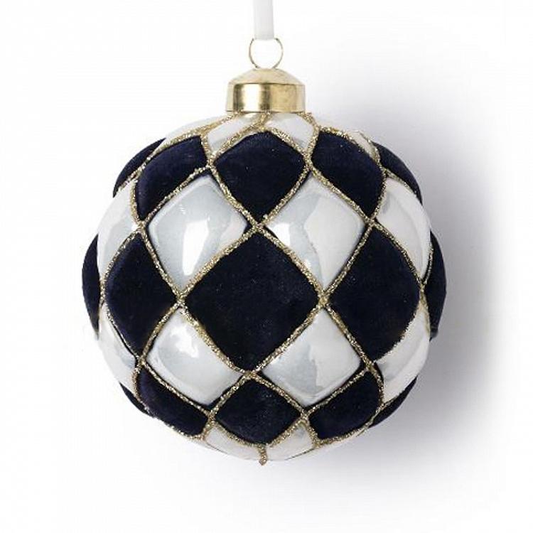 Checkered Ball Black White 10 cm