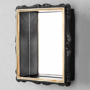 Mirror With Black Shelf Box