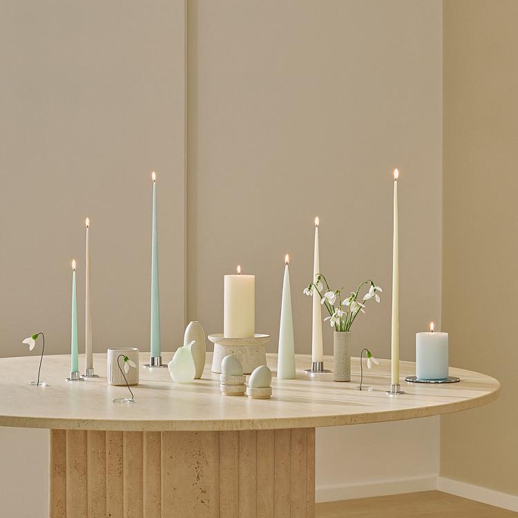 Самозатухающая парафиновая свеча конусная матовая Taper Candle Matt