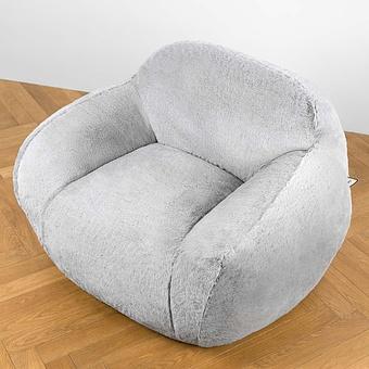 Кресло Snug Chair искусственный мех Grizzly Grey - ракурс 5