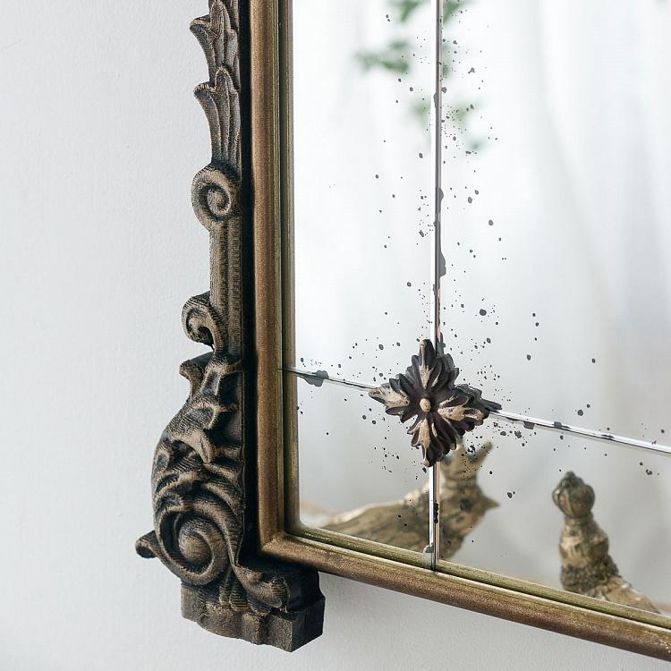 Зеркало с золотистым узором в антикварном стиле Antique Gold Wall Mirror