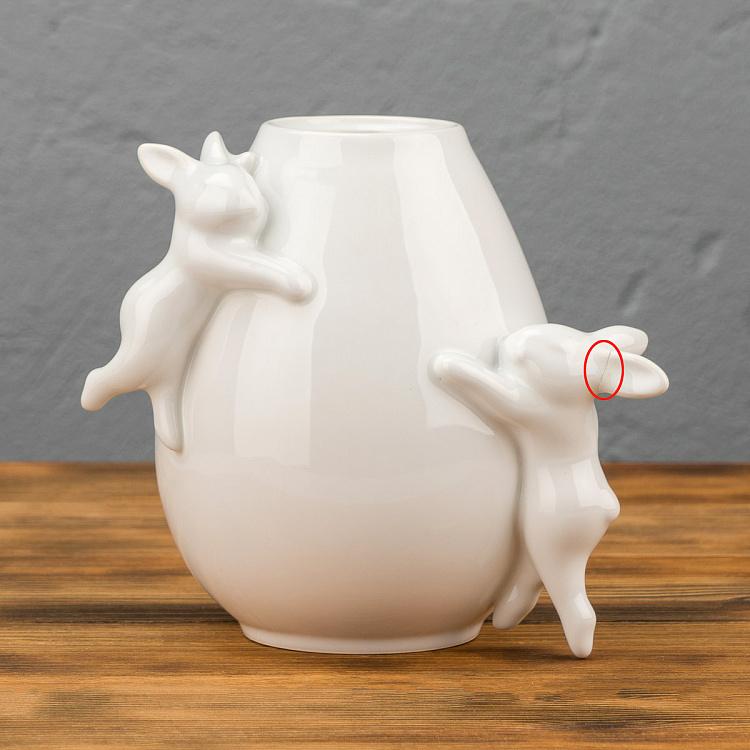 Ваза с кроликами дисконт2 Rabbits Vase discount2