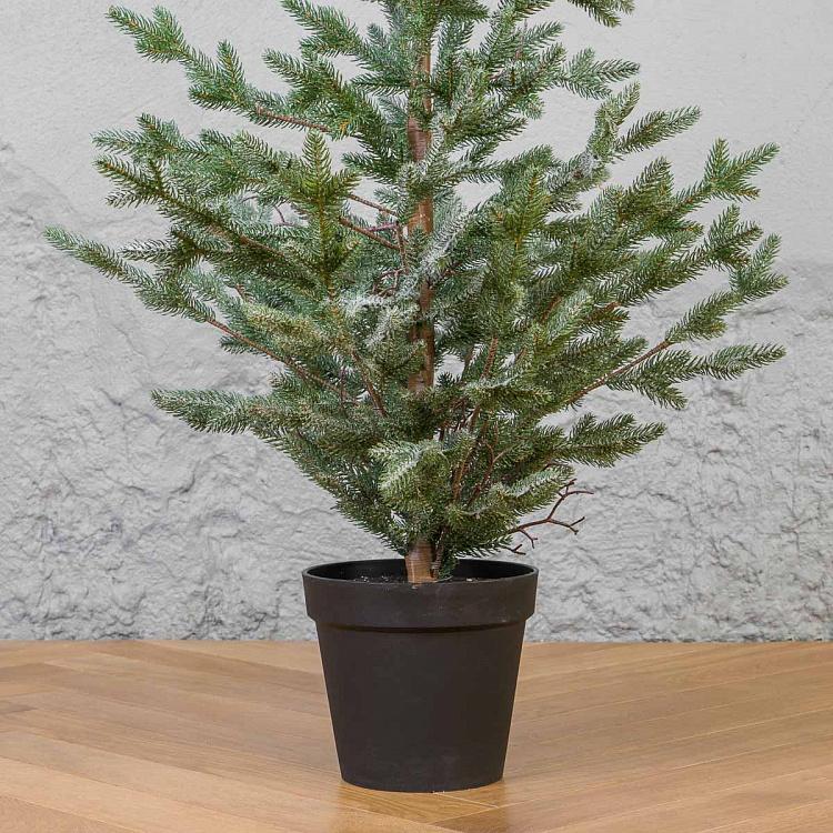 Искусственная заснеженная новогодняя ёлка в кашпо, 125 см Frost-Covered Christmas Tree In Pot 125 cm