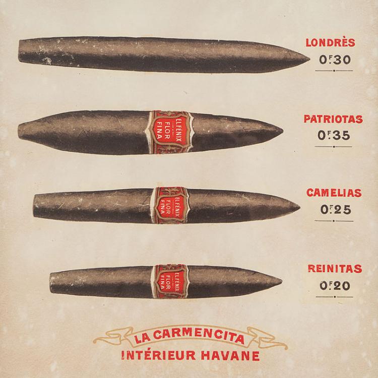 Картина-принт Сигары 2 Cigar Panel 2