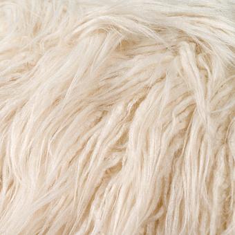 Пуфик Alaska Round Pouf Small искусственный мех Mongolia Cream - ракурс 3