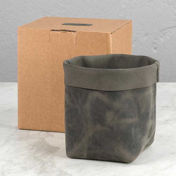 Кожаная корзина для хранения Leather Storage Basket