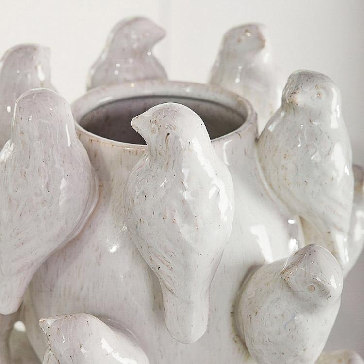 Белая ваза Птицы Birds Vase White