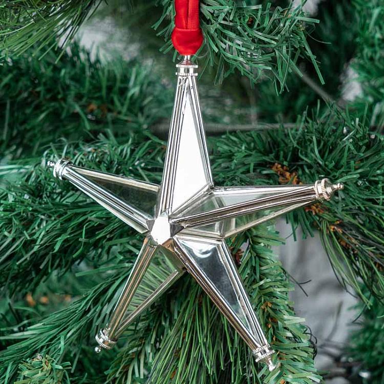 Small Hanging Star With Mirrors Faces 12 cm