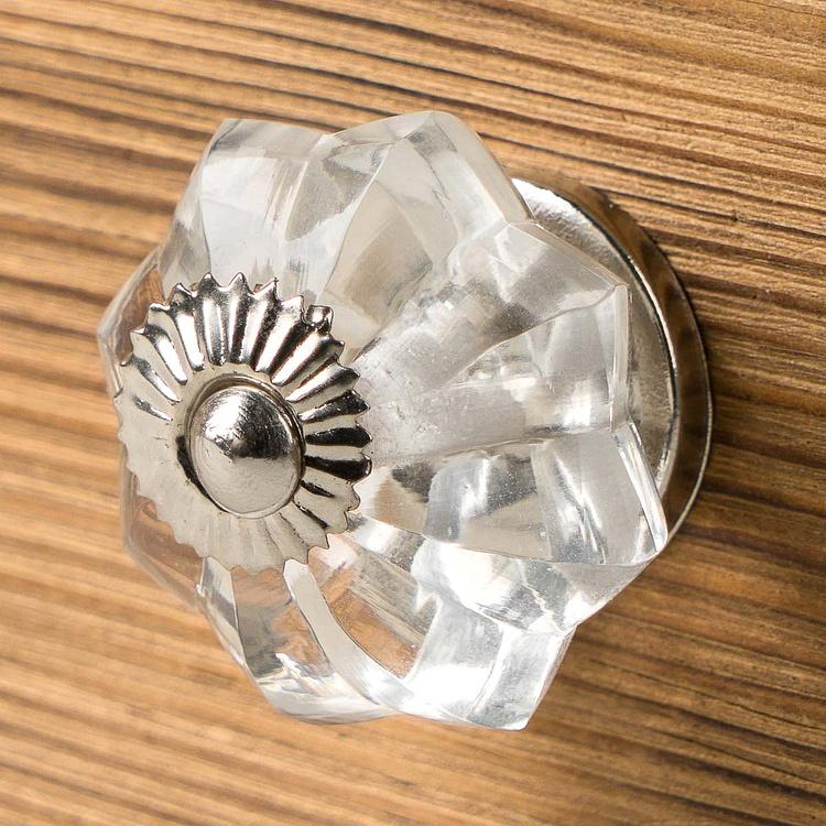 Мебельная ручка Стеклянный цветок Glass Flower Knob