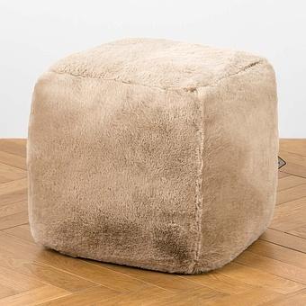 Пуфик Alaska Square Pouf Small искусственный мех Big Bear Pewter