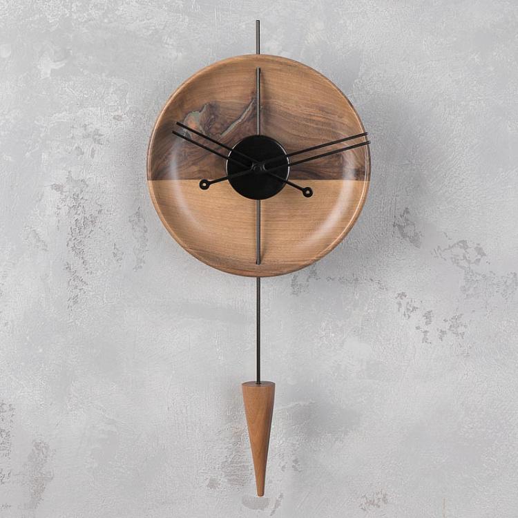 Настенные часы из ореха Орбита Orbit Walnut Clock