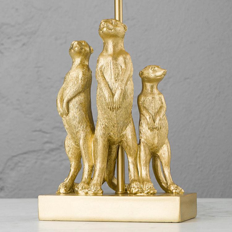 Настольная лампа Золотые сурикаты Table Lamp Golden Meerkats