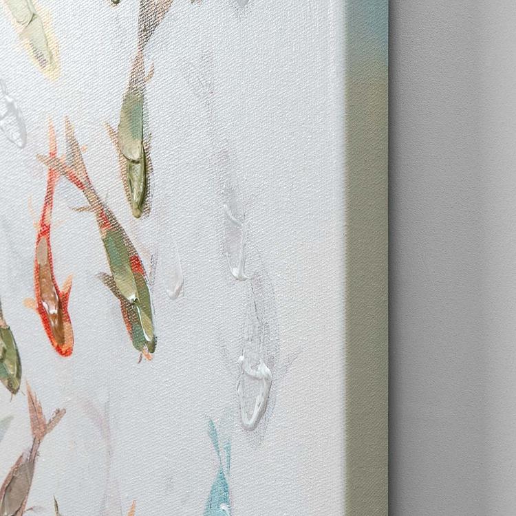 Картина акрилом Canvas Acrylic Painting Fish Swarm - ракурс 4