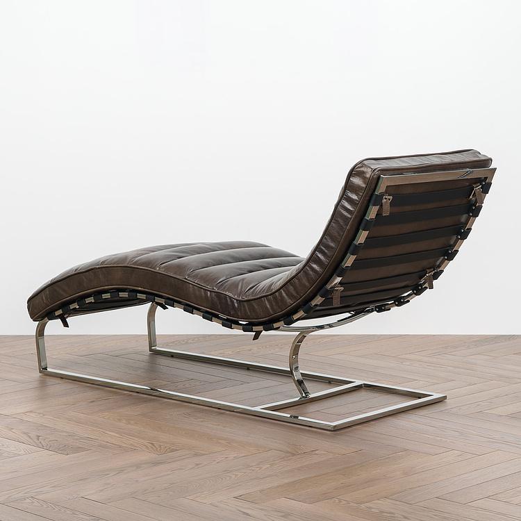 Шезлонг Toledo Lounge Chair RM натуральная кожа Antique Master - ракурс 4