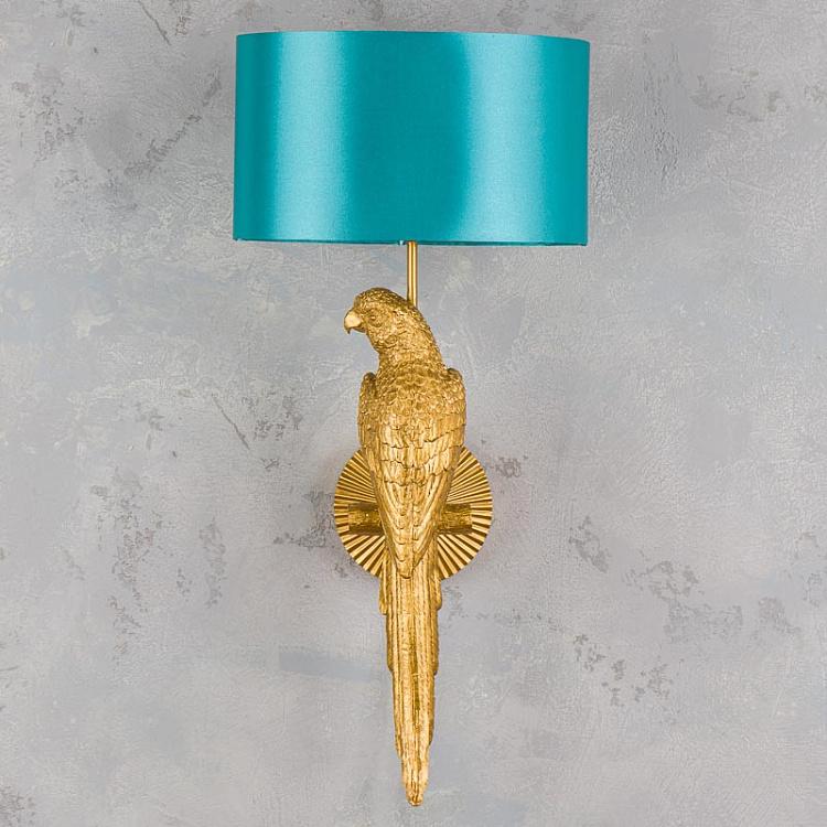 Бра с бирюзовым абажуром Попугай Перси Wall Lamp Parrot Percy With Turquoise Shade
