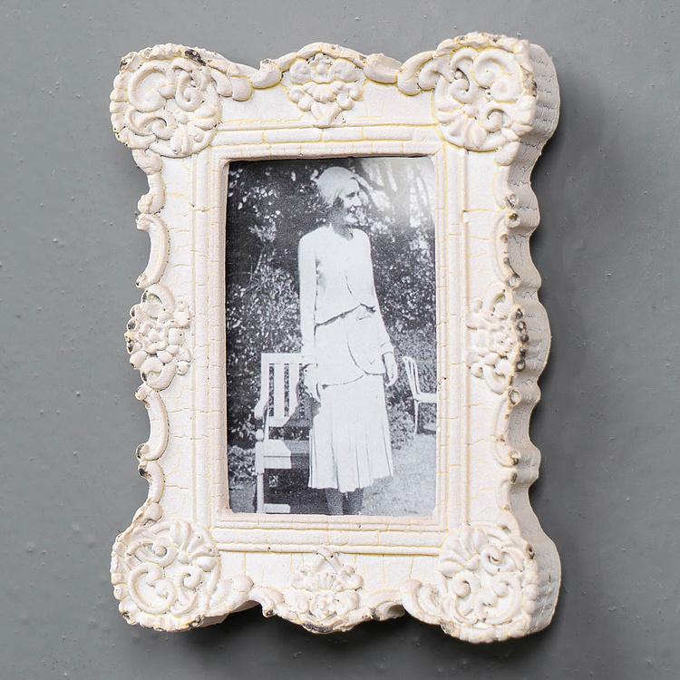 Рамка для фото Carved Pattern Photo Frame With Magnet White