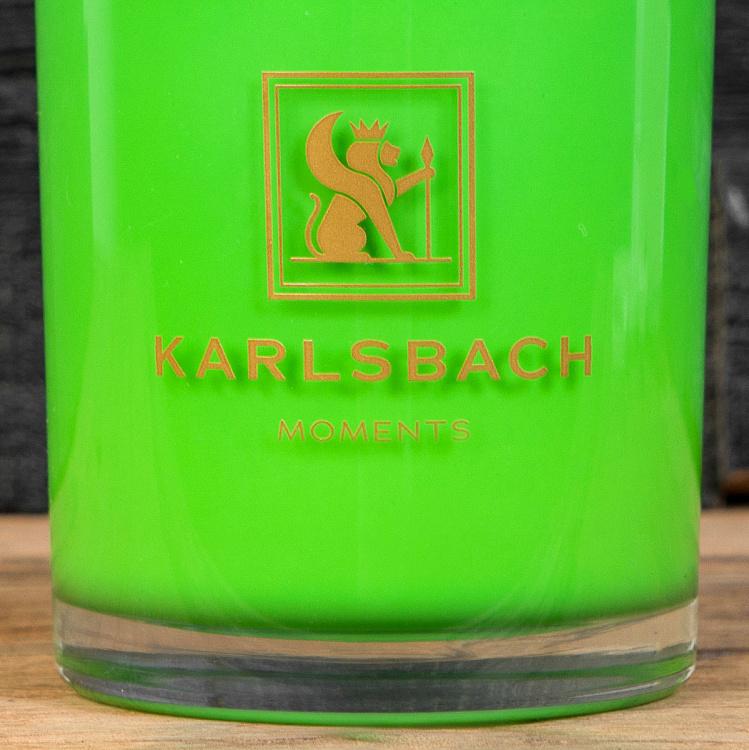 Арома-свеча в салатовом стакане с золотой крышкой Роза Aroma Candle In Light Green Glass With Gold Lid Rose