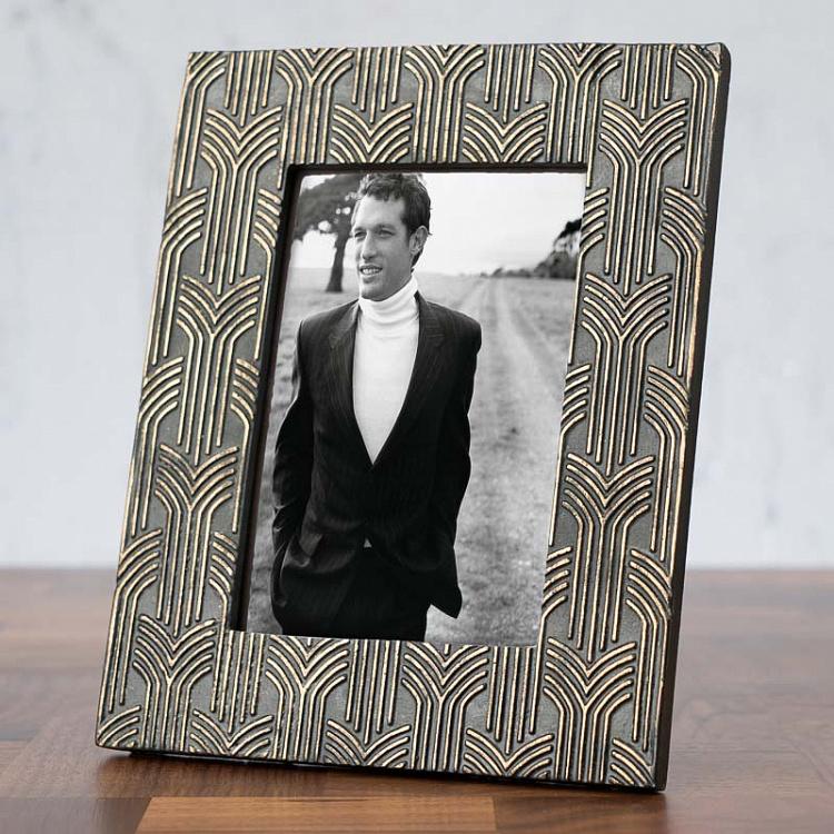 Рамка для фото Ар-деко Art Deco Black And Gold Picture Frame