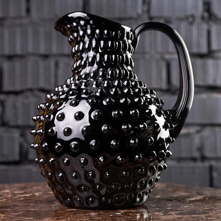 Чёрный кувшин Диамант Pitcher Hobnail Black Large