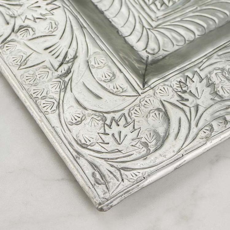 Поднос квадратный серебристый, S Tray Square Silver Small