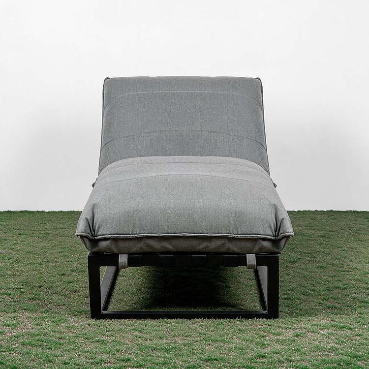 Садовый шезлонг-лежак Reef Lounger, Black акриловая ткань Flanelle - ракурс 2
