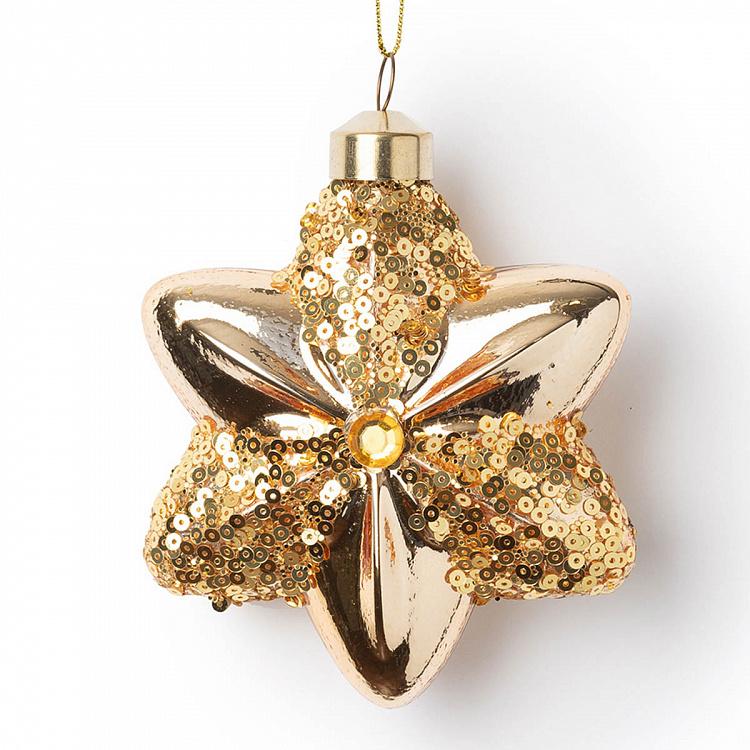 Star Shaped Ball Gold 11 cm