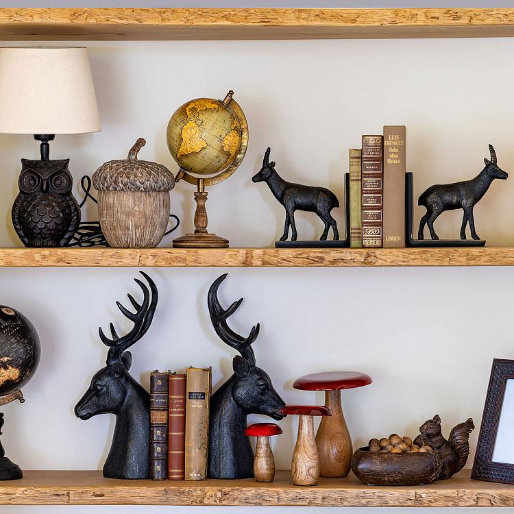 Набор из двух держателей для книг Олени  Bookend Deer Heads Big Antlers