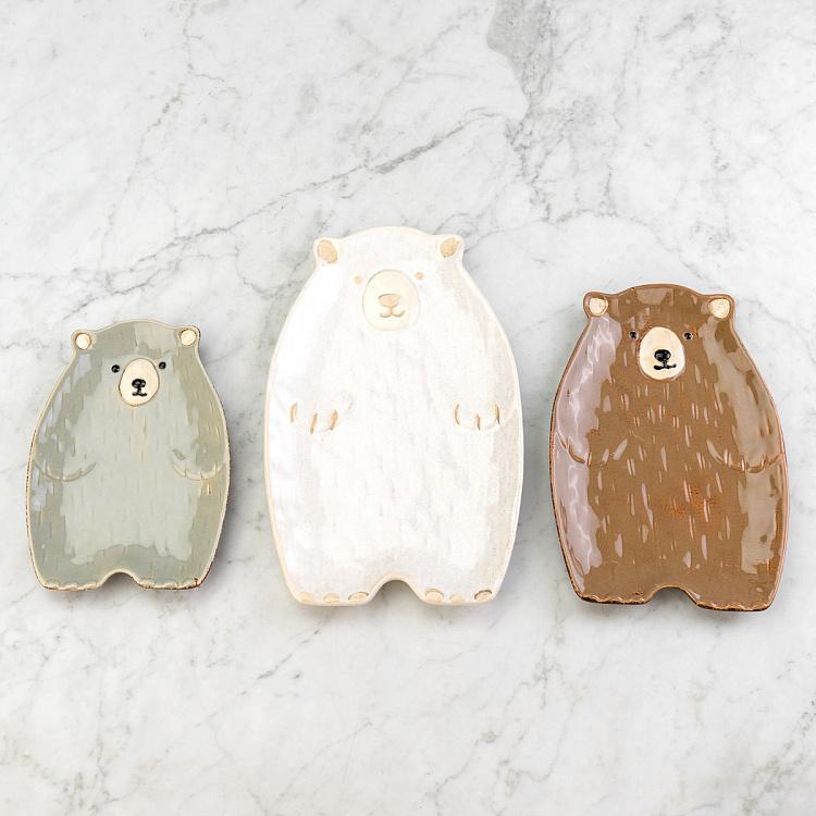 Набор из трёх блюд Медведи Set Of 3 Bear Dishes