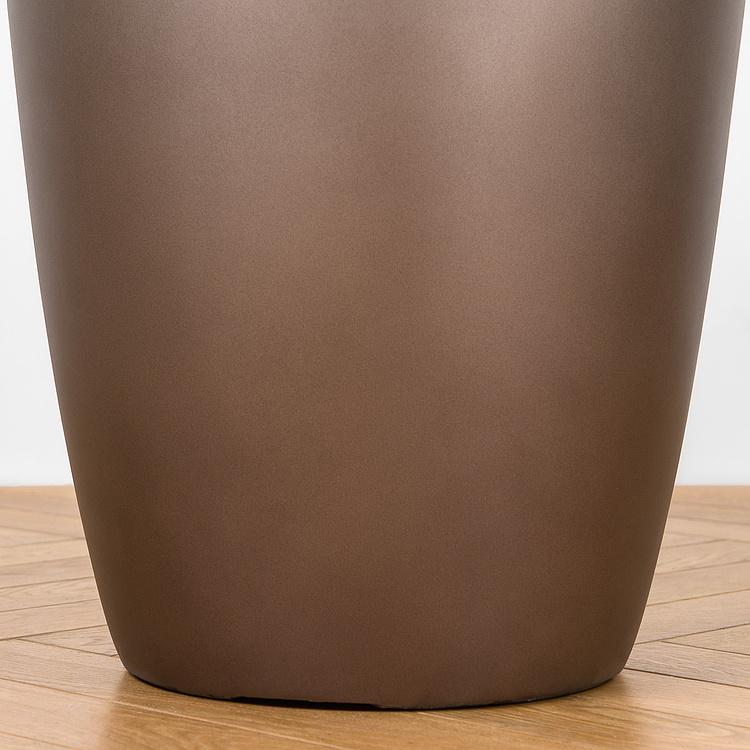Кашпо Effectory Metal Tall Pot Dark Silver Large - ракурс 4