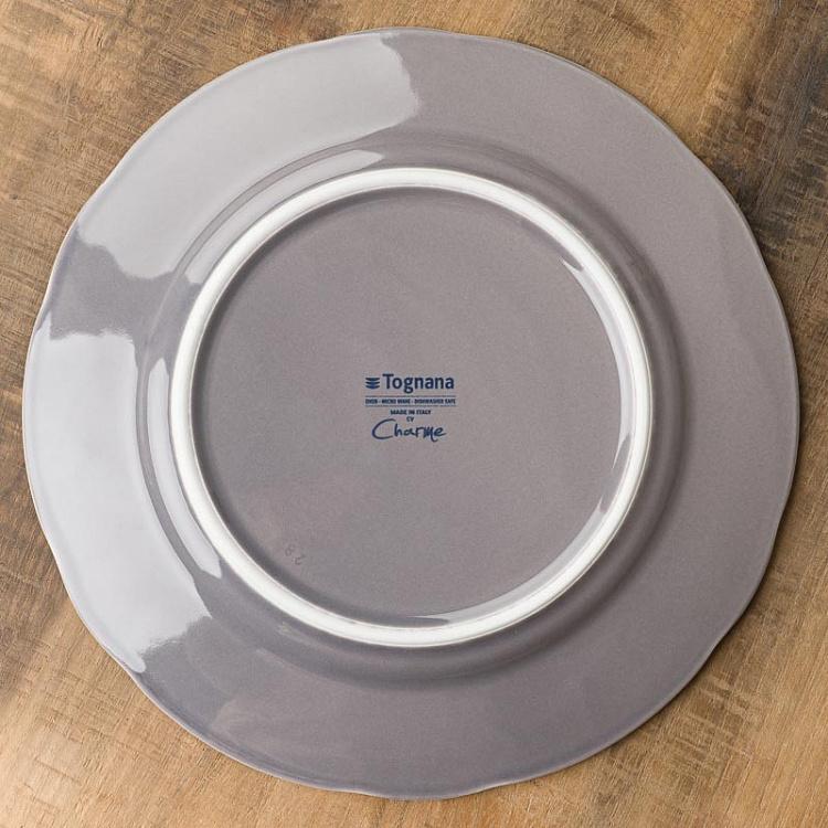 Туманно-серая обеденная тарелка Старая Вена Vecchio Vienna Dinner Plate London Smoke