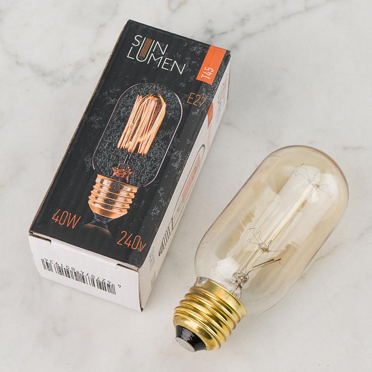 Лампа накаливания Эдисон Скрэтч E27 40 Вт, золотая колба Edison Tube Gold Scratch E27 40W