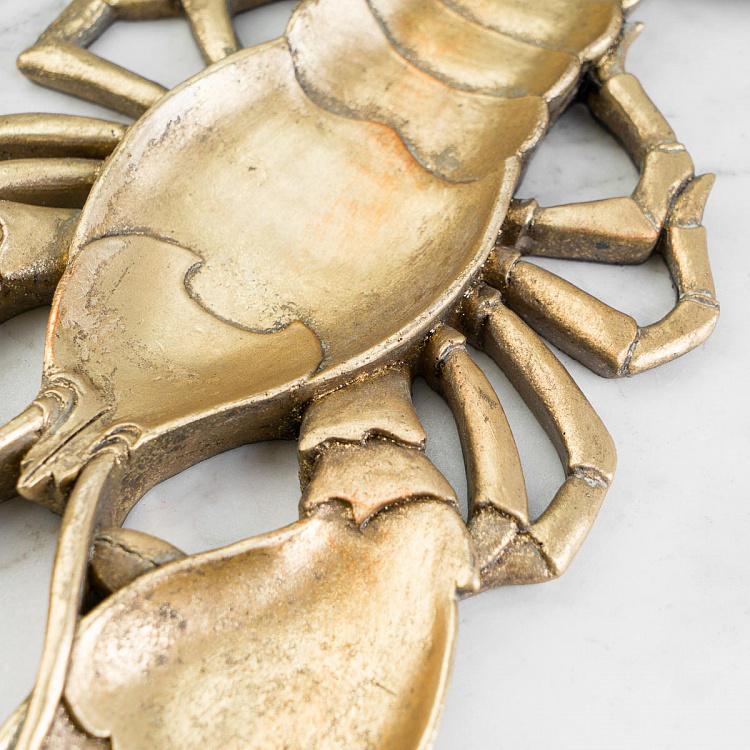 Подставка для мелочей и украшений Золотистый лобстер Golden Lobster Tray