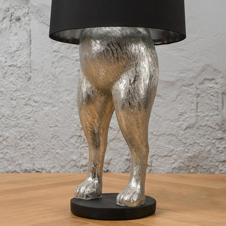 Торшер Серебряный робкий кролик, L Floor Lamp Hiding Bunny Silver