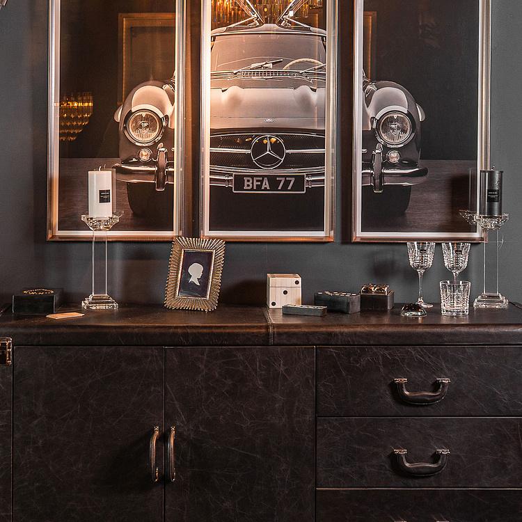 Хрустальный подсвечник Леон  Leon Crystal Pillar Candle Holder