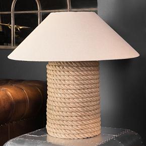 Rope Coil Table Lamp With Coolie Shade Hemp Sand