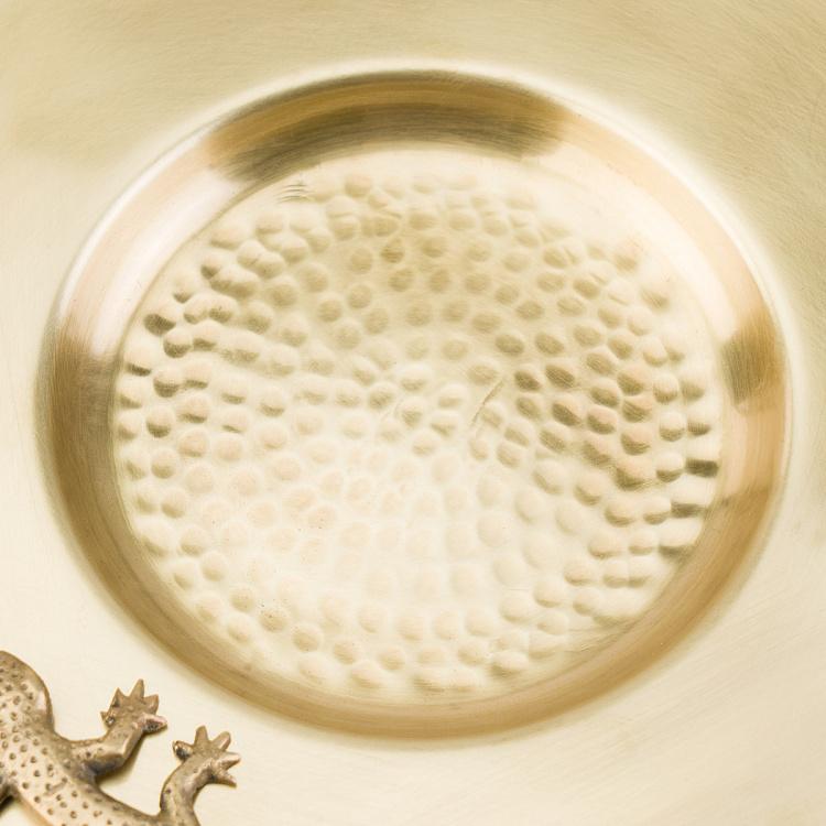 Подставка для мелочей и украшений Ящерица Lizard Round Hammered Tray