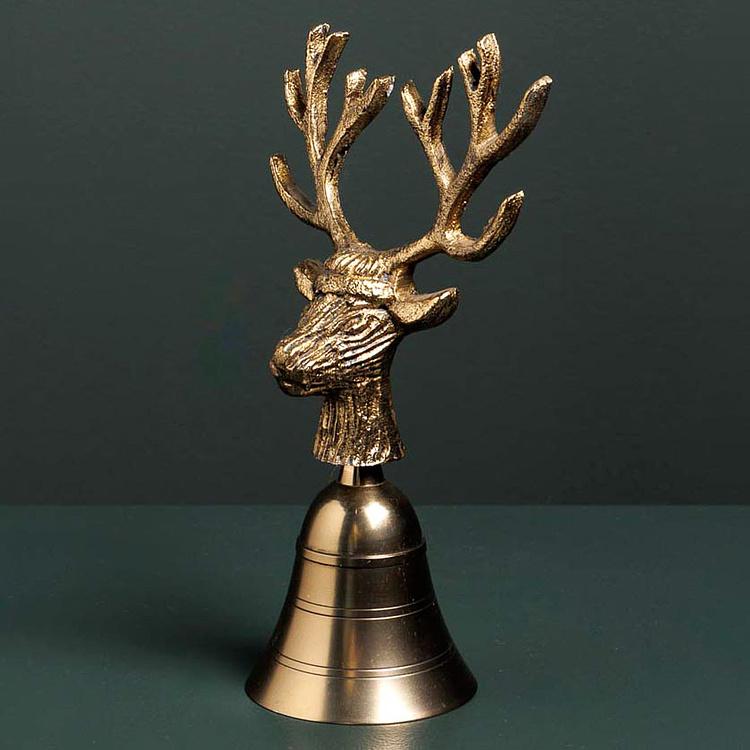 Ручной колокольчик Голова оленя Dasher Golden Deer Bell