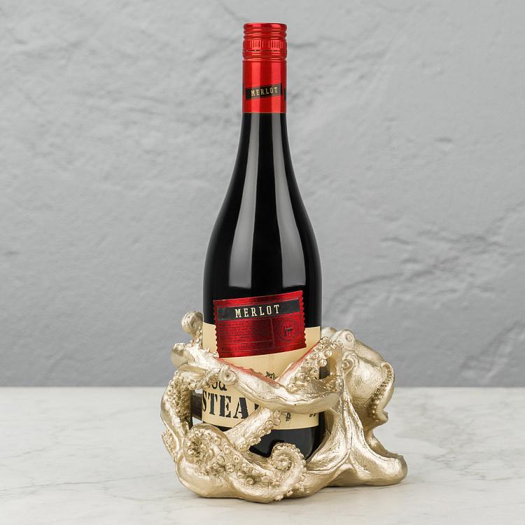 Wine Bottle Holder Octopus Gold