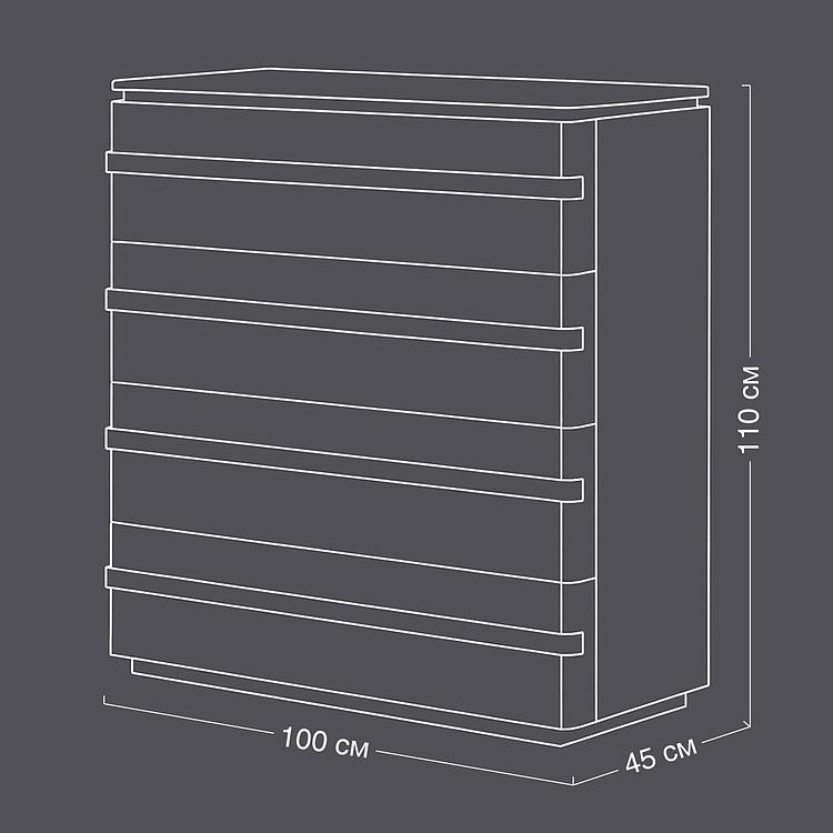 Комод Riviera Chest натуральная кожа Rango Chocolate - ракурс 10