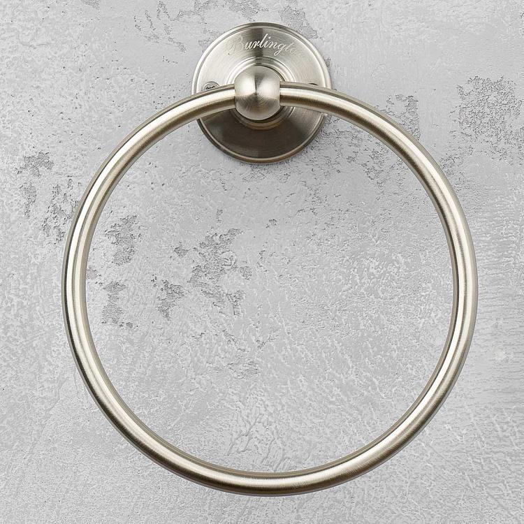 Настенный держатель-кольцо для полотенец цвета матовый никель Towel Ring Brushed Nickel