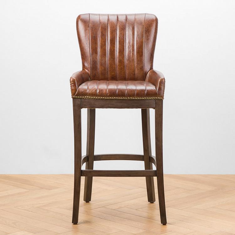 Барный стул Коктейль, коричневые ножки Cocktail Barstool, Rustic Brown Oak PF