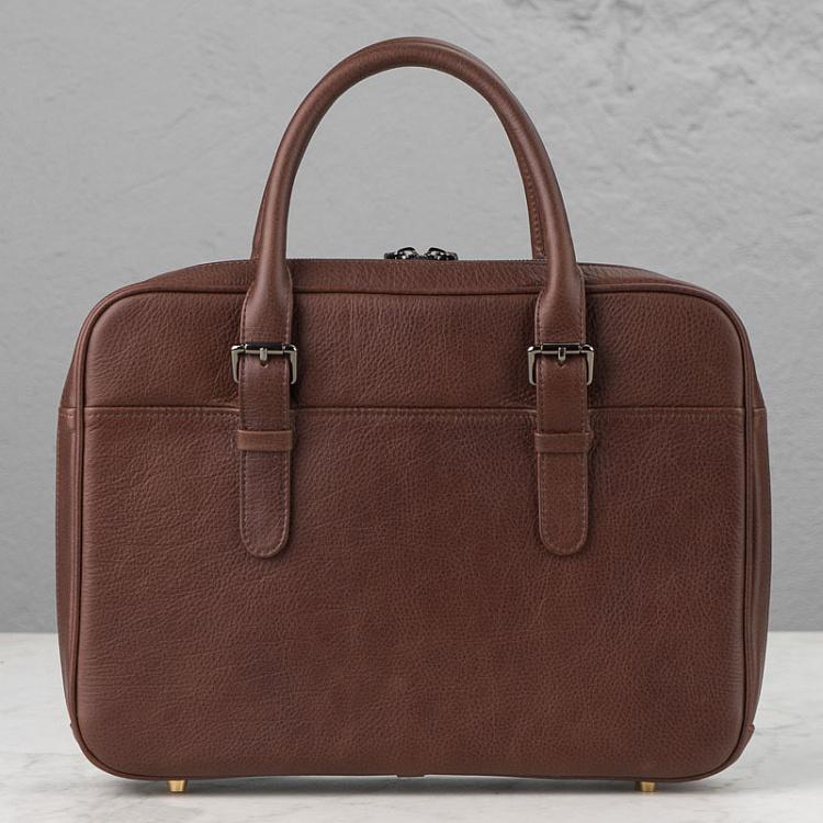 Вишнево-коричневый кожаный портфель Портфолио Portfolio Briefcase, Cherry Grain