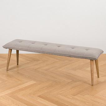 Скамейка Nicolas Bench полиэстер Linen Stone