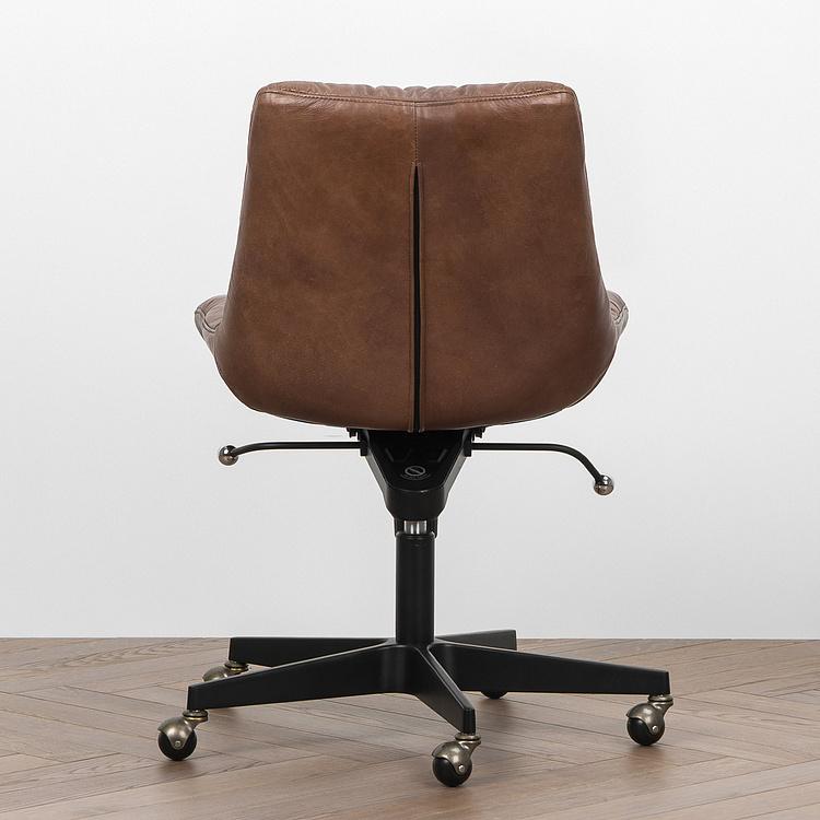 Кресло Madison Office Chair RM натуральная кожа Brown Franco - ракурс 5
