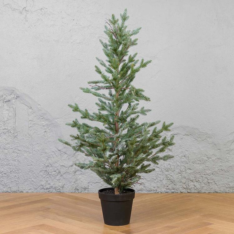 Искусственная заснеженная новогодняя ёлка в кашпо, 125 см Frost-Covered Christmas Tree In Pot 125 cm