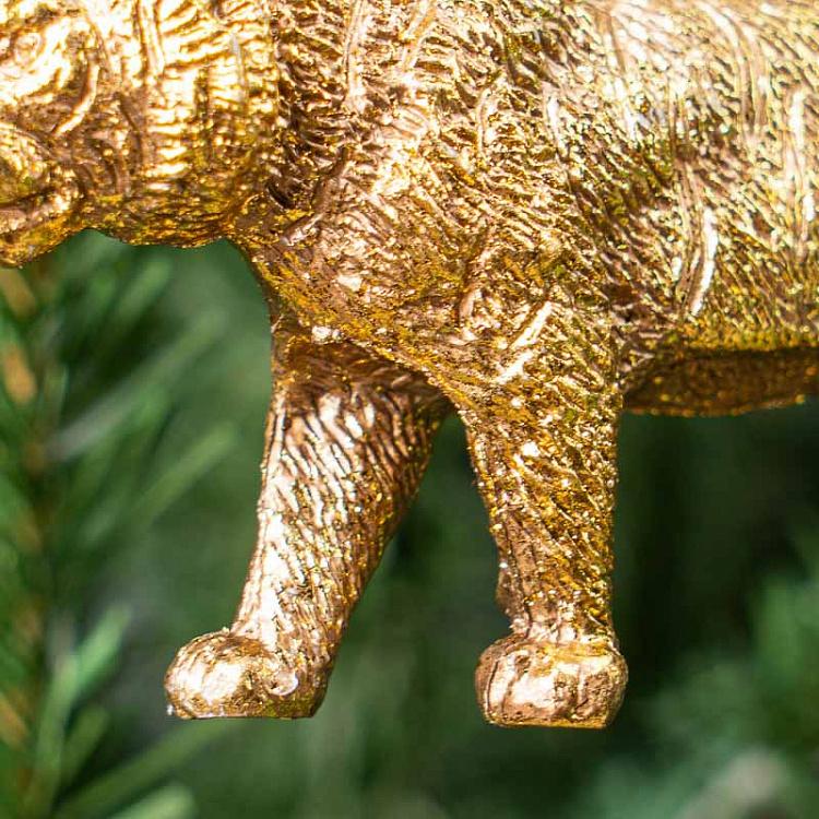 Ёлочная игрушка Золотой тигр Hanger Tiger Gold 14 cm