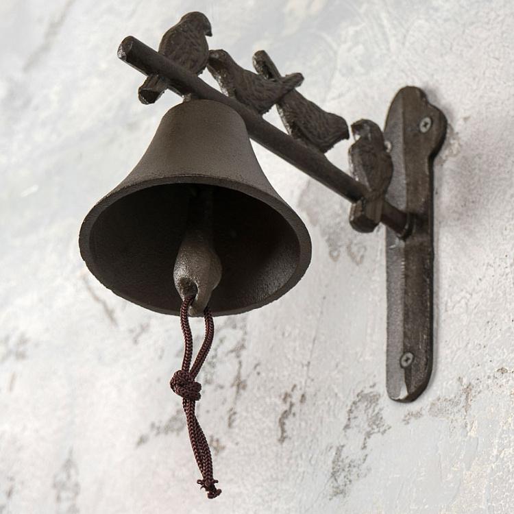 Настенный металлический колокольчик Wall Bell With Bird