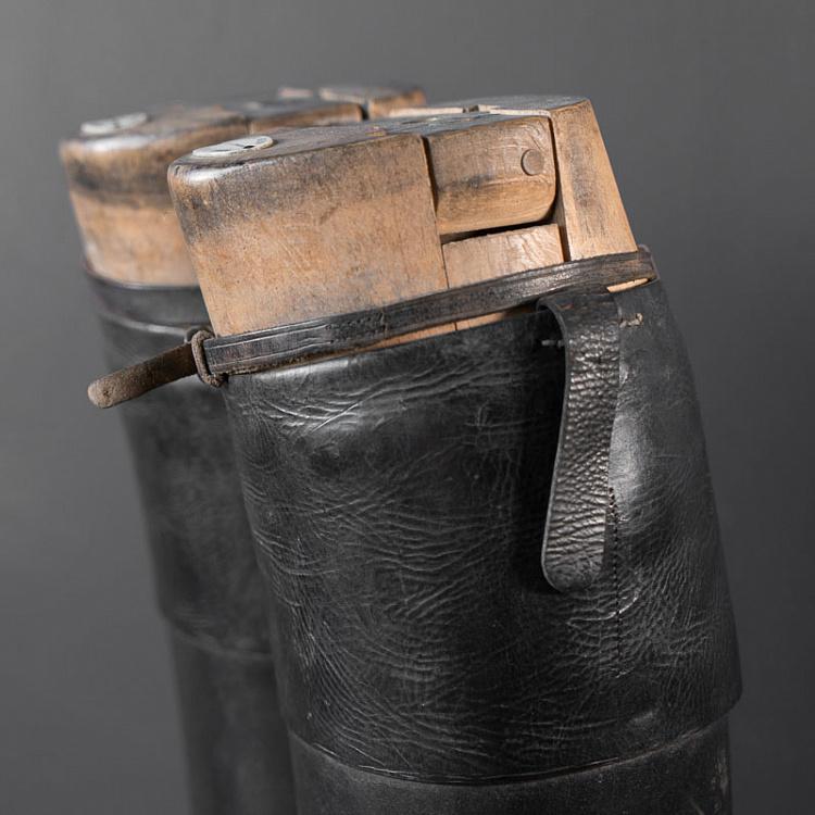 Винтажные сапоги для верховой езды 5 Vintage Black Riding Boots With Shoe Lasts 5